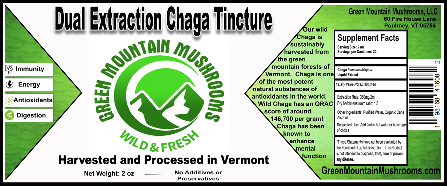 Chaga Tincture - 2 oz